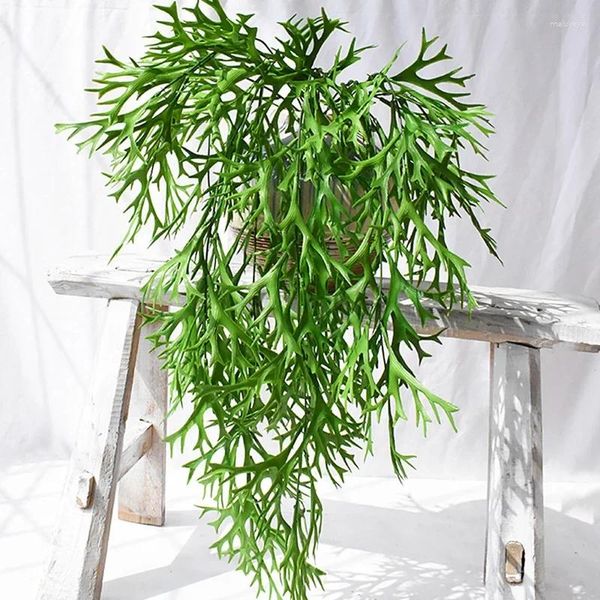 Flores decorativas de 80 cm Plantas suculentas artificiales para decoración Hornos de cuerno de ciervo Home Party Green Wall Plant Decoración de decoración de plantas