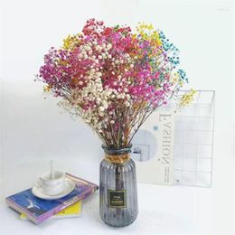 Fleurs décoratives 80 g/lot Bouquets de gypsophile colorés fleurs séchées naturelles ameublement décoration de salon décor de noël Flore Secas