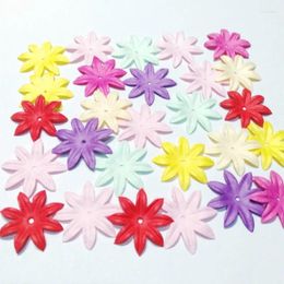 Fleurs décoratives 80pcs 2,6 cm Couleur de mélange Scrapbooking Papier d'artisanat PO Mariage Favors Cartes Invitations Décoration