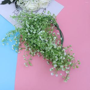 Decoratieve Bloemen 85cm Wijnstok Garland Planten Hangende Kunstmatige Rotan Voor Huis Tuin Bruiloft Muur Decor (Wit)