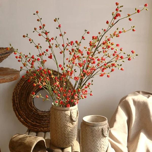 Fleurs décoratives 86cm, bourgeon de pêche artificiel, branche de fleur, décoration de mariage, maison, Arrangement artistique