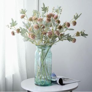 Decoratieve bloemen 88cm10 Kop Artificial Hydrangea Plant Poted nepbloem Gedroogde bruiloft Bridal Desktop Woonkamer Tuin Decoratie