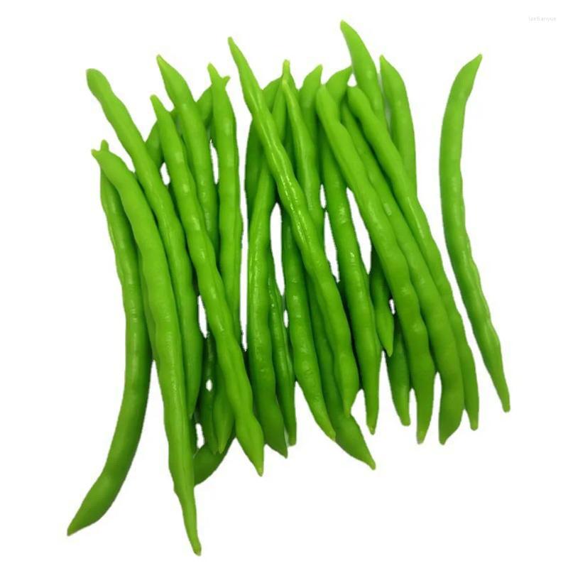 Decorative Flowers 8PCS Artificial Vegetables Simulation Food Green Beans Pography Props For Decoration Room Home Decor Party Supplies