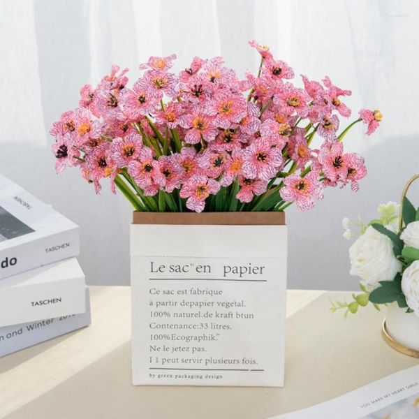 Fleurs décoratives 8 pièces mur artificiel plantes aquatiques fausse cerise vase de scrapbooking pour la maison jardin bricolage décorations de noël 2023 mariage