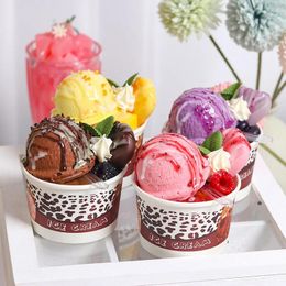 Decoratieve bloemen 8 stks gesimuleerd ijsmodel papier cup haagen dazs sneeuwbal gebruikt voor tafel ornamenten in dessert cake shop spoof rekwisieten