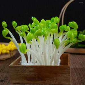 Decoratieve bloemen 8 stuks simulatie tauge ornamenten kunstmatige groente rekwisieten nep voedselmodellen