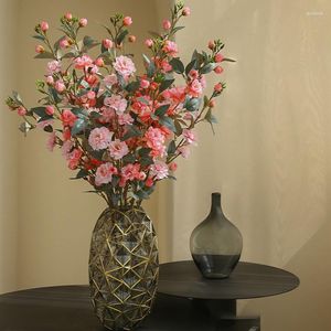 Decoratieve bloemen 90 cm hoge simulatie camellia pruimen bloesem lange tak huis woonkamer tafel decoratie bruiloft feest decor nepbloem