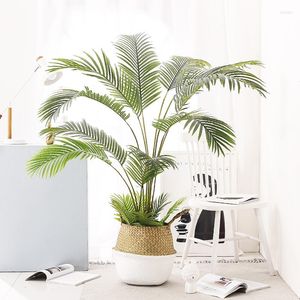 Decoratieve bloemen 90 cm grote arificatieke palmboom tropische hoge planten tak nepbladen plastic groene bladeren voor een tuinwinkel