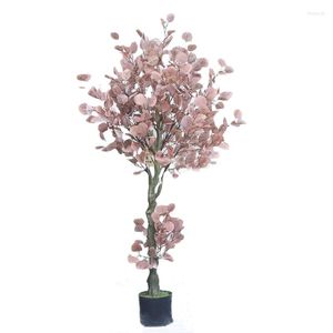 Decoratieve bloemen 90 cm Simulatie Geld Tree Big Eucalyptus Artificiële plant Fake Leaf Flower For Home Shopping Mall El Greening Decoratie