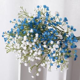 Decoratieve bloemen 90heads 52 cm kunstmatige babysbrath plastic gipsperrended -diy bloemen boeketten arrangement voor trouwhuisdecoratie