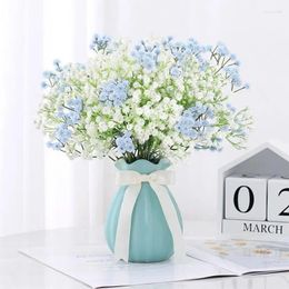 Fleurs décoratives 90 têtes 52 cm bébés souffle artificielle en plastique gypsophile bouquets floraux arrangement pour la décoration de la maison de mariage