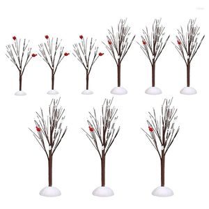 Fleurs décoratives 9 pièces noël branches nues arbres artificiels hiver affichage décor pour jardin cheminée fée