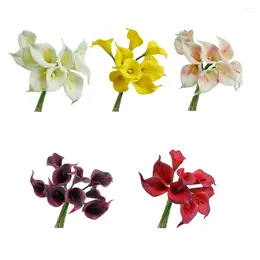 Fleurs décoratives 9pcs PVC Grass Low pour 9 pièces Bonne main durable amical