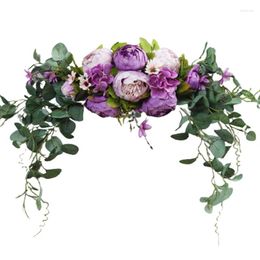 Guirlande de fleurs décoratives ABSF pivoine artificielle, arc de mariage, arrangement de couronne de linteau de porte, fournitures d'ornements muraux