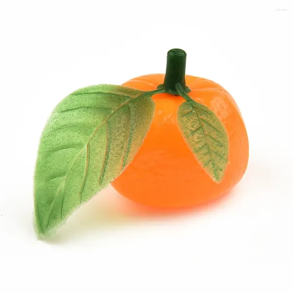 Accessoires de fleurs décoratives Orange artificielle, 20 pièces, décor de fête de cuisine, faux fruits, ornement réaliste pour la maison