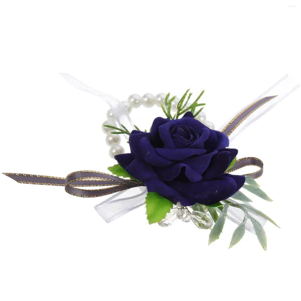 Bracelets de chaînes de poignet de demoiselle d'honneur d'accessoires de fleurs décoratives pour la fleur de bande de mariage