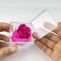 Fleurs décoratives acrylique boîte savon Rose cadeau faveurs de mariage et cadeaux emballage sac de fête noël saint valentin 18 pièces/boîte