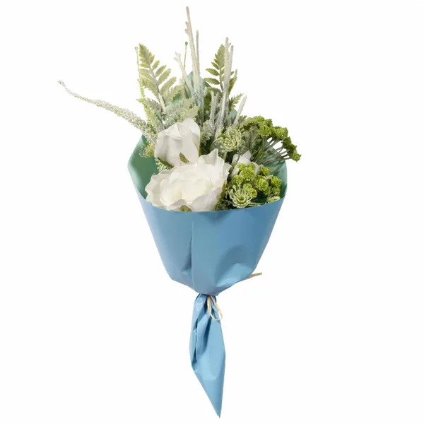 Fleurs décoratives Amazon soie Rose Bouquet artificiel mariage mariée saint valentin blanc pâques décoration