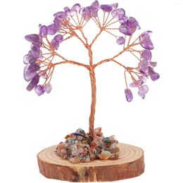 Fleurs décoratives Amethyst Tree Office Office Artisanat Money Crystal Decoration Home