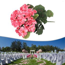 Fleurs décoratives artificielles, 1 bouquet de géranium, plante rouge rose, décorations pour la maison, accessoires de mariage