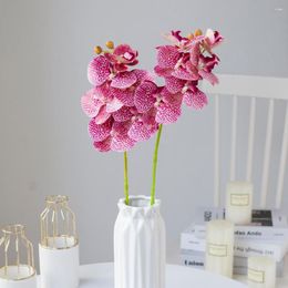 Decoratieve bloemen kunstmatige 3D -tape orchidee phalaenopsis hoogwaardige vlinder nep planten vazen ​​voor trouwhuis festival decoratie