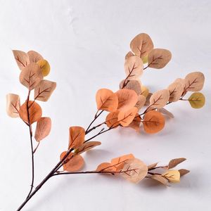 Fleurs décoratives feuille de pomme artificielle ronde Eucalyptus décor maison mariage fleur Arrangement matériaux plantes vertes Po accessoires