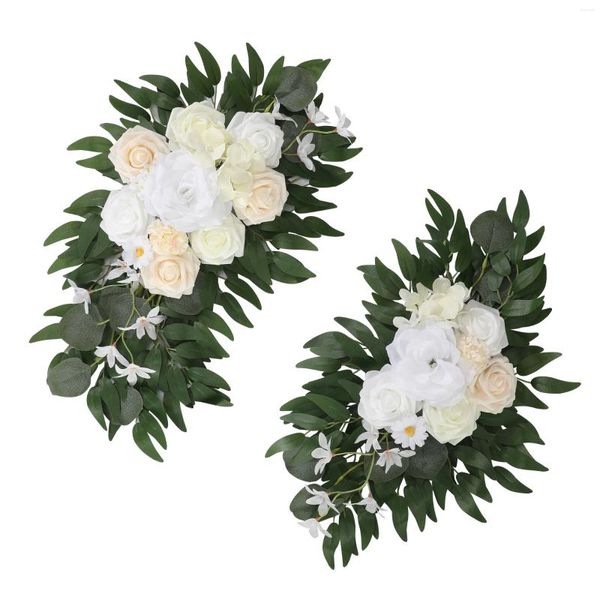 Flores decorativas Arco artificial Decoración de fiestas Set de flores de boda para la ceremonia del festival de bricolaje Eventos de bienvenida Arreglos Re