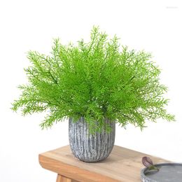 Fleurs décoratives artificielles asperges fougère herbe haute qualité arbuste fleur maison bureau vert plastique plante pour