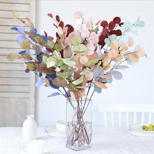 Decoratieve Bloemen Kunstmatige Herfst Plant Appelblad Bladeren Bruiloft Woondecoratie Lange Tak Zijden Bloem DIY Muur