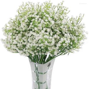 Fleurs décoratives bébés artificiels souffle faux bouquets de plantes de gypsophile pour la décoration de fête de mariage maison jardin bricolage 5/10 pièces