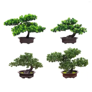 Decoratieve bloemen kunstmatige bonsai decor dennenboom huis planten bureau ornament voor huistuin