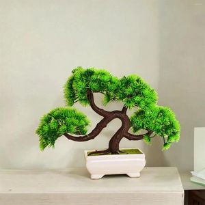 Dekorative Blumen, künstliche Bonsai-Kiefer, künstliche Topfpflanze, Desktop-Display, kleine Fälschung