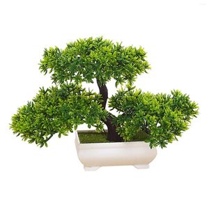 Flores decorativas Bonsai Bonsai Tree Zen en maceta Pino japonés para casa de la granja de dormitorio