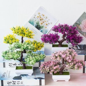 Decoratieve Bloemen Kunst Bonsai Boom Planten Kleine Ingemaakte Nep Tafel Ornamenten Voor Kamer Woondecoratie Tuin Potten Planter