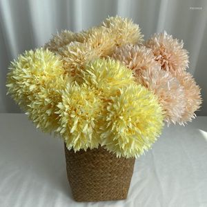 Fleurs décoratives bouquet artificiel simulation de balle en or