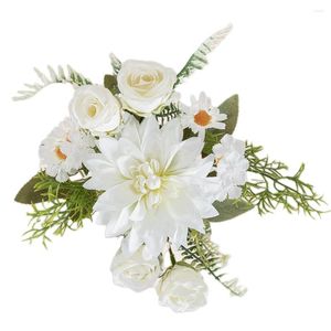 Fleurs décoratives bouquet artificiel maison de jardin décoration de mariage roses de mariage bricolage décorations simulation fausse