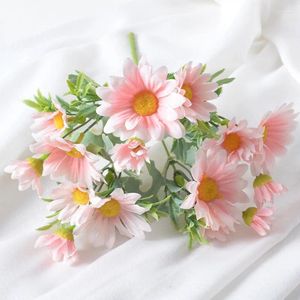 Fleurs décoratives Bouquet artificiel de tournesol chrysanthemum en soie petite margueil