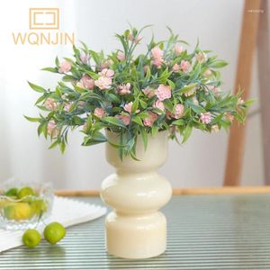 Decoratieve bloemen Kunstmatig boeket Peach Blossom Wedding Home Party Diy Decoration Christmas Plastics Fake Plants