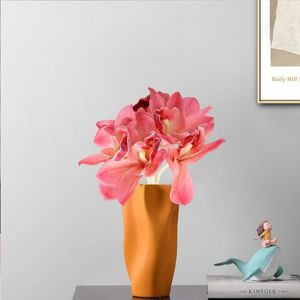 Decoratieve bloemen Kunstboeket Nuttig Geen water geven Langdurige zes takken Simulatie Vlinder Orchidee Bloemstuk Feestartikelen