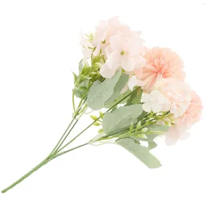Decoratieve bloemen kunstmatige boeket trouwtafel middelpunt bruidsmeisje boeketten romantisch rozen plastic bruids huisdecoratie