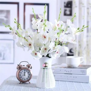 Decoratieve Bloemen Kunstmatige Vlinder Orchidee Boeket Nep Voor DIY Kerst Bruiloft Arrangement Tafel Decor Woondecoratie