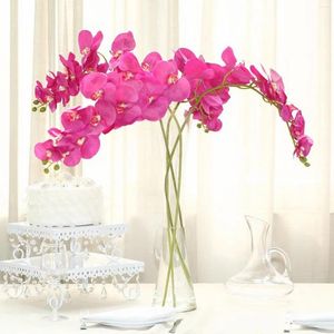 Decoratieve bloemen kunstmatige vlinder orchidee phalaenopsis met takken echte latex bruiloft slingers wisteria hangende lichten