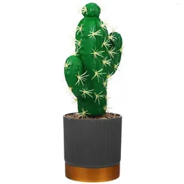 Fleurs décoratives Cactus artificiel fausse plante succulente Figurine réaliste petit décor en pot pour ornement de chambre PP Pick Noël