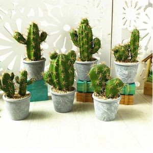Decoratieve bloemen kunstmatige cactus vetplanten stekelige peer potplant milieuvriendelijke plastic simulatie thuis kantoor bureaubladdecoratie