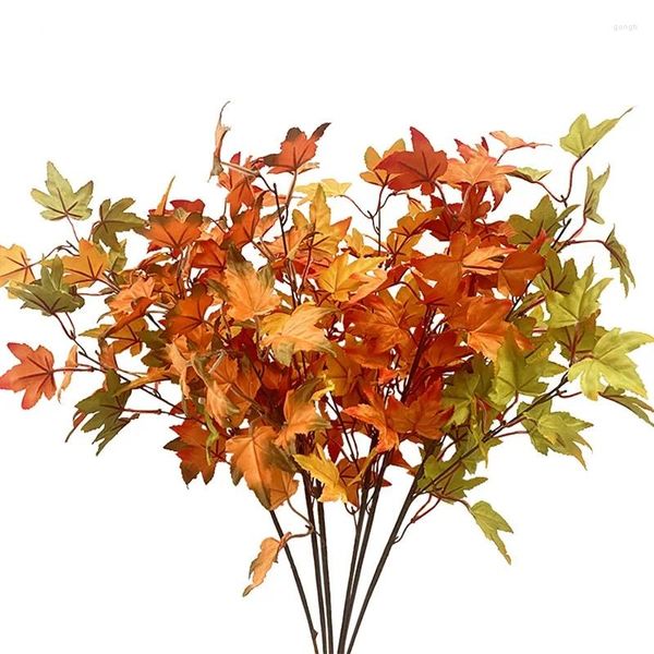 Fiori decorativi Ramo canadese artificiale Autunno Rustico Decorazione di nozze Accessori Piante di fiori finti Centrotavola per