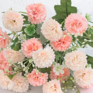 Decoratieve bloemen kunstmatige anjer nep zijden bloemboeket tafel centerpieces decoraties huwelijksverjaardag benodigdheden