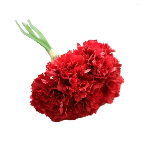 Fleurs décoratives Carnation Artificial Flower Simulation bouquet Fake Silk Home Garden Courtyard El Room Decor