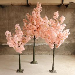 Flores decorativas Artificial Cerezo en flor Árbol Aterrizaje Simulación El Boda Hogar Jardín al aire libre Adornos artísticos