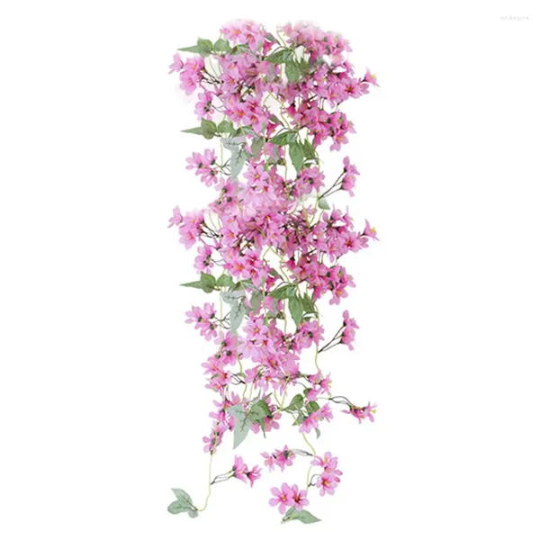 Guirlande de fleurs de cerisier artificielles décoratives, guirlande de noël, plantes suspendues pour décoration de maison
