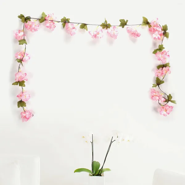 Fleurs décoratives Blossoms de cerise artificiels décorant bricolage fausse fleur pour le jardin de fête de mariage
